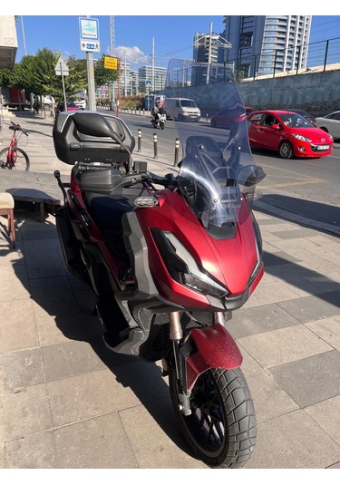 2023-25 Honda Adv 350 Uzun Ön Cam Açık Füme Zeus 60 CM 4 MM Adv350