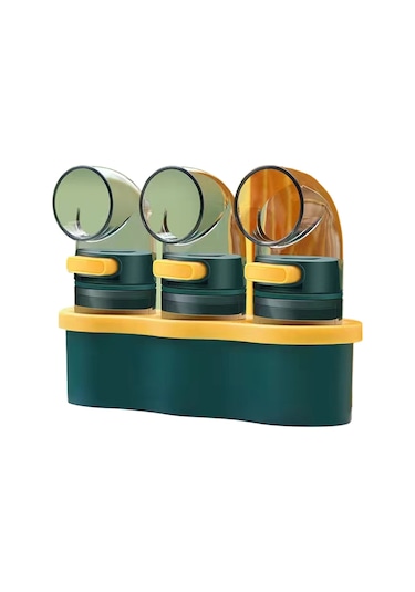 Kantitatif Kontrol Tuz Tankı Kontrol Baharat Kutusu Baharat Kutusu Ev Mutfak Baharat Şişesi Tuz Serpin 3 Koyu Yeşil