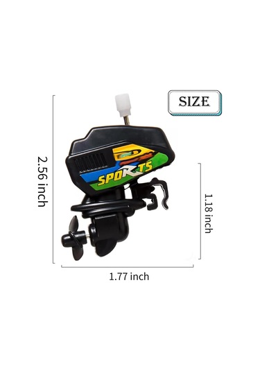 Tekne Motoru Kahve Karıştırıcısı - Wind Up Mini Tekne Motoru Kahve Karıştırıcısı Siyah