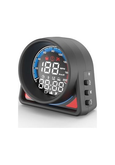 Wezone Siyah Gps Araçüstü Gösterge: Gerçek Zamanlı Hız Kmh/mph , Yükseklik, Yön, Aşırı Hız Ve Yorgunluk Uyarısı, Evrensel Uyumlu