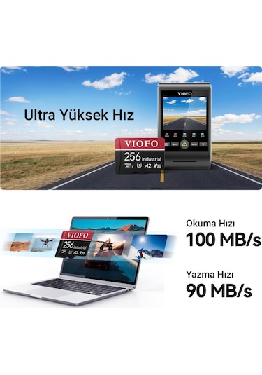 Viofo High Endurance 256 GB Class 10 A2 V30 Micro SD Hafıza Kartı