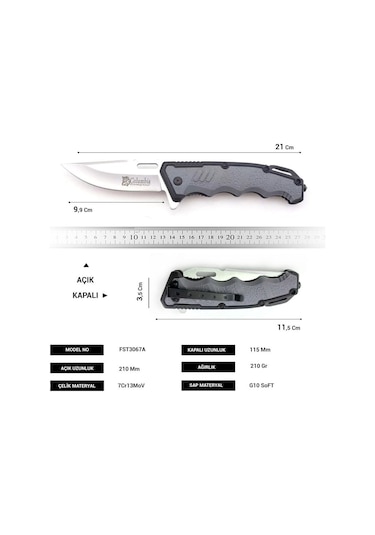 Columbia Company Fst-3067-a Çelik Kamp Bıçağı Çok Renkli