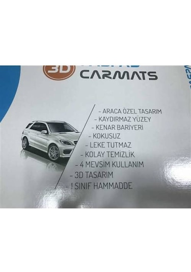 Bmw X5 3D Havuzlu Paspas 2007-2012 Arası Siyah Leader Marka