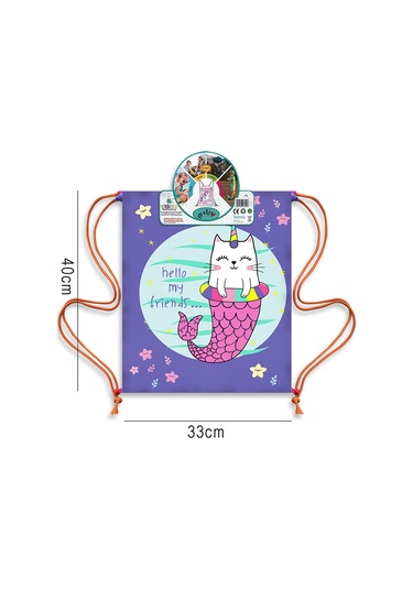 Molie Denizkızı Su Geçirmez Kız Çocuk İpli Sırt - Plaj Çantası Renkli