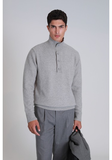 Lufian Bert Erkek Kazak Açık Gri Açık Gri 112090147100180 Açık Gri