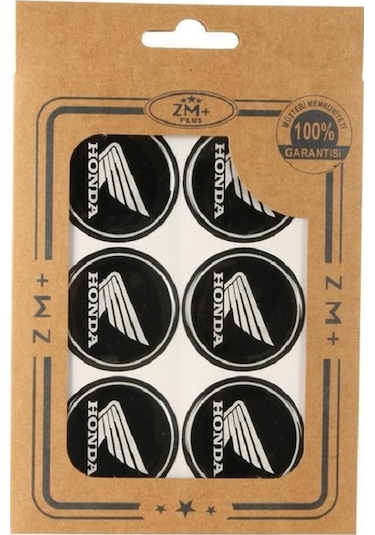 HONDA Koruma Takozu Damla Etiket Sticker Ø39 mm SİYAH