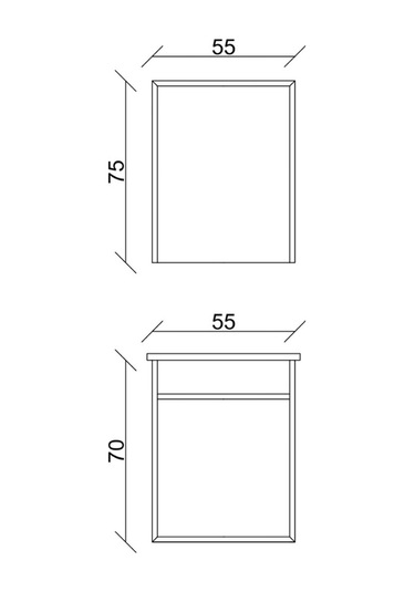 Aras Tk. Asma Alt+üst+lavabo Antrasit/atlantik Çam 55 Cm