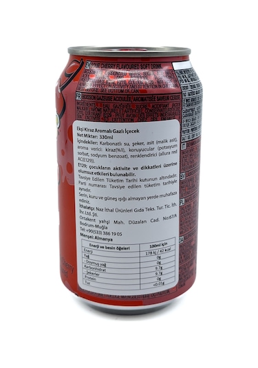 Warheads Sour Black Cherry Soda - Ekşi Kiraz Aromalı Gazlı İçecek 330ml