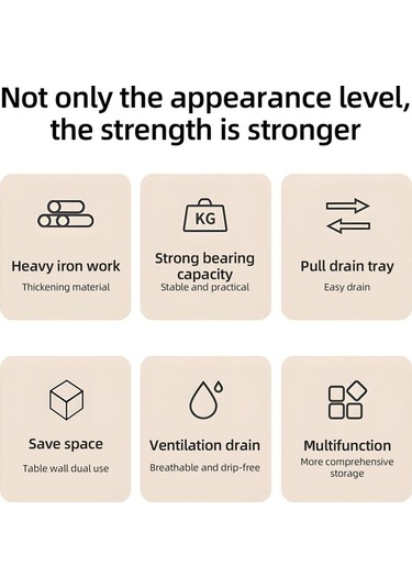 Pazly İşlevsel Mutfak Lavabo Organizatörü, Karbon Çelik, Duvara Monte/tezgah, Havlu Rafları, Sünger Tutucu, Siyah, 28x24,5x14 Cm Siyah