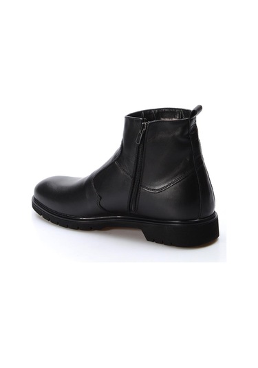 Hakiki Deri Kürklü Erkek Klasik Bot 711kma213 Siyah