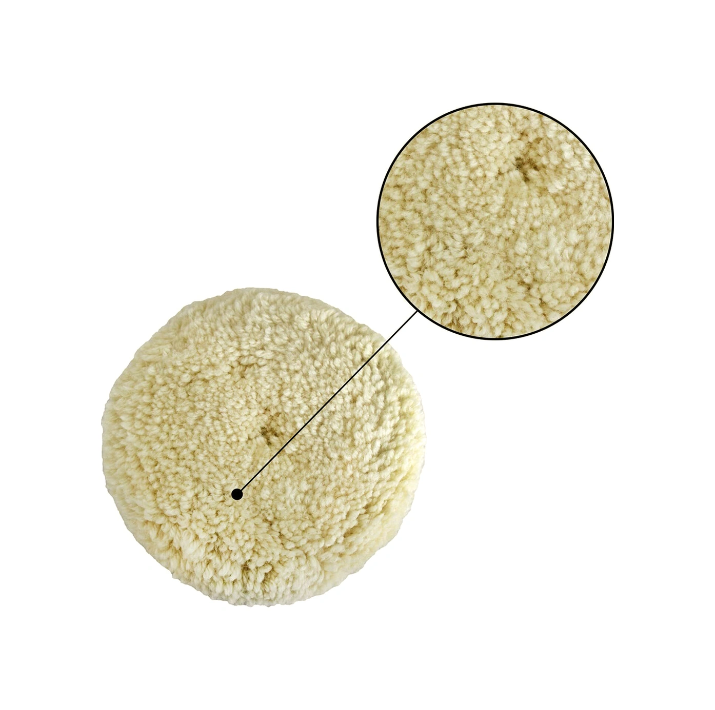 Folinda 2 Adet 3 İnç Kuru Pamuk-koyun Bir Yüzlü Aparatlı Cila Diski - Araç Bakımı Ve Cila Uygulaması İçin