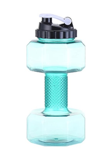 Novahub Yeni Yeşil Renkli Spor Şişesi 2600ml Plastik Dambıl Kupa Fitness Kupası Çok Renkli Çok Renkli