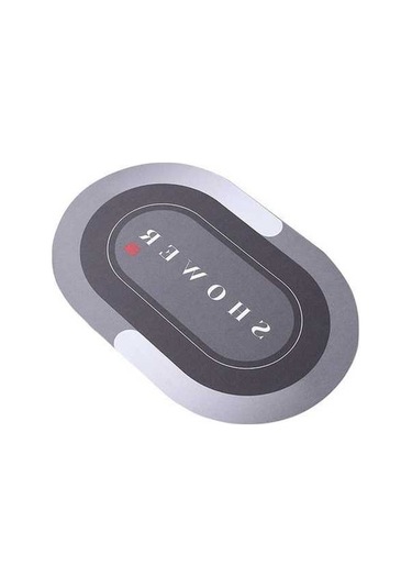 Fortunelane 40x60cm Kahverengi Oval Diyetom Toprak Banyo Paspası - Su Absorban, Kaymaz, Hızlı Kuruyan, Yumuşak Dokulu, Shower Des Kahverengi