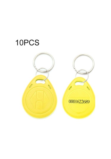 Sones 10 Adet 125khz Tk/em4100 Yakınlık Kimlik Kartı Çipli Anahtarlık Anahtarlık Sarı