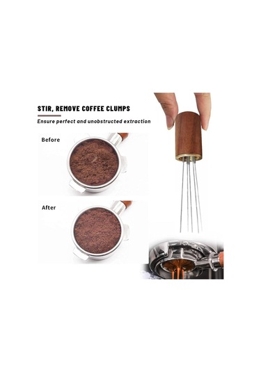 Çelik İğneler İğne Kahve Tamper Tamper Dağıtıcı El Karıştırıcı Dengeleyici Espresso Tozu Karıştırıcı Diğer