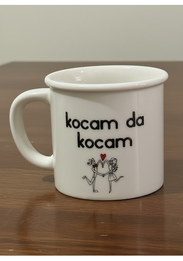 Porselen Kupa Yazılı 250 Cc Beyaz
