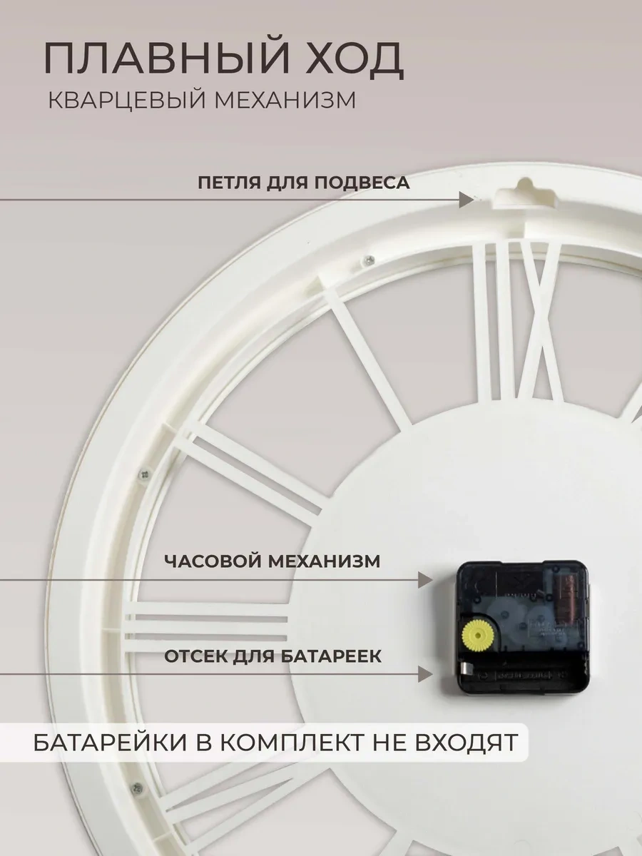 Rubın Duvar Saati İç Dekorasyon Sessiz 40 Cm 324905376 Beyaz