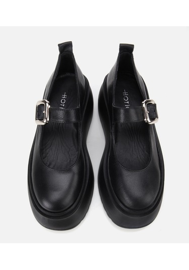 Hotiç Kadın Deri Siyah Dolgu Topuklu Tokalı Babet 01ayh315730a100 01ayh315730a100 Siyah