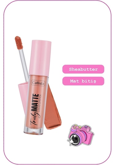 Callista Truly Matte Liquid Lipstick Mat Likit Ruj 401 Barely There - Nude