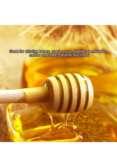 Yaozixa 24 Adet 8cm Ahşap Bal Kaşığası - Doğal Malzeme, Gıda Grubu, Bal/siro/sikma Kolay Dağıtım, Mutfak Gereci