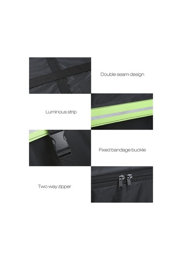 Besthome1 420d Su Geçirmez Araç Çatısı Bagaj Çantası, Genişletilebilir, 425l Kapasite, Siyah Ve Yeşil