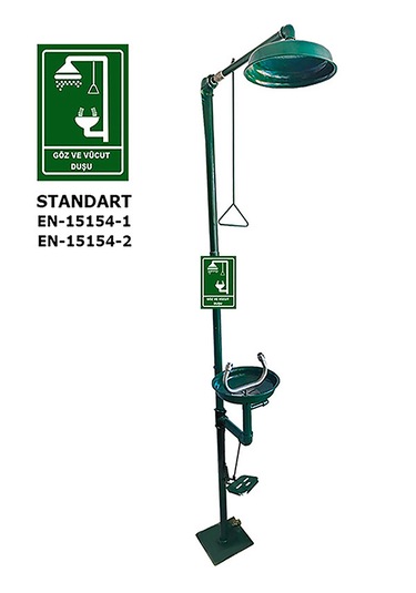 Ea 2033-a Acil Boy Ve Göz Yıkama Duşu Pedallı Galvaniz