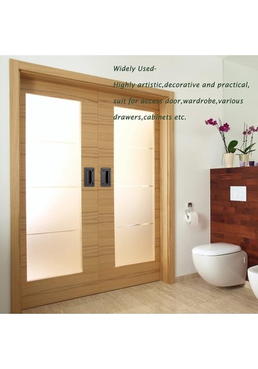 Çekme Kulplu Konteyner Kulpu Siyah Gömme Kaldırmalı Gömme Kapı Kulpu, 1'li Paket