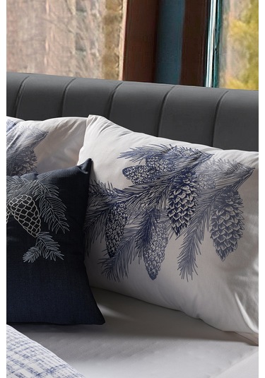 Ranforce Nevresim Takımı Pera Tek Kişilik Lacivert-beyaz