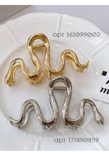 Symbol Metalik Yılan Saç Tokası Ve Klips 161099002 Altın