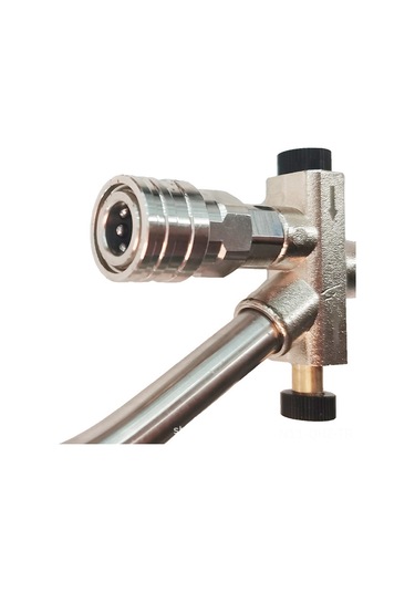 Aubyhe Stainless Steel 1/4" Çift Bağlantı Valfi - Yüksek Basınç Yıkama Makinası Aksesori, Kolay Kurulum, Çok Amaçlı Kullanım