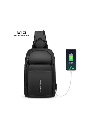Mark Ryden Erkek Usb Çok Fonksiyonlu Tote Çanta. Siyah