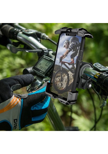 Cbtx Fl-201 Motosiklet Telefon Montajlı Bisiklet Telefon Tutucu  4.7 ''- 6.9''  - Siyah