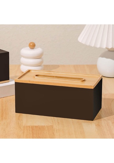 Homyl Mendil Tutucu Modern Dekorasyon Sehpa Için Kağıt Kutusu Siyah