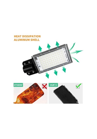 Trendooze Su Sokak Projeksiyon Oyun  Mekan Led'li Lambası Lambası Ip65 İçin Güvenli Geçirmez Dış Braketsiz Beyaz Bahçe Bağlantı Alanı Ac180-240v 96led'li 100w Kc Beyaz