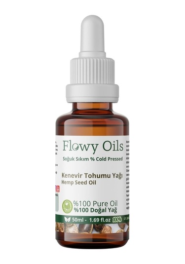 Flowy Oils Kenevir Tohumu Yağı %100 Doğal Bitkisel Sabit Yağ 50 ML