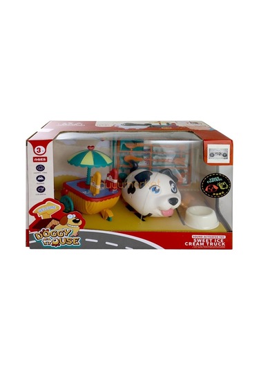 Sesli Sevimli Köpek Ve Dondurma Arabası - Siyah