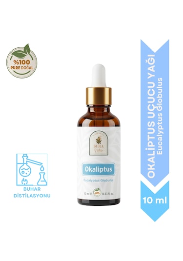 %100 Saf Okaliptus Uçucu Yağı 10 Ml - Doğal Nefes Ve Terapi Etkili Eucalyptus Globulus 10 ML