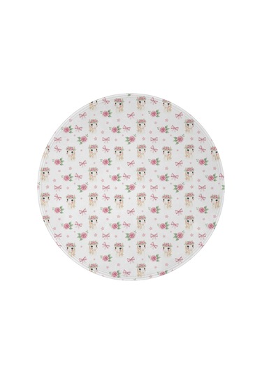 Geyik Desenli 47 İnç Yuvarlak Polar Battaniye, Yumuşak, Hafif, Yetişkin & Çocuk-a11 Deer Floral Rose