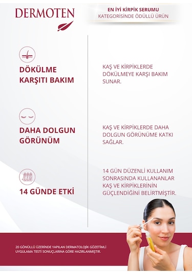 Dermoten Kaş & Kirpik Bakım Yağı 20 ML