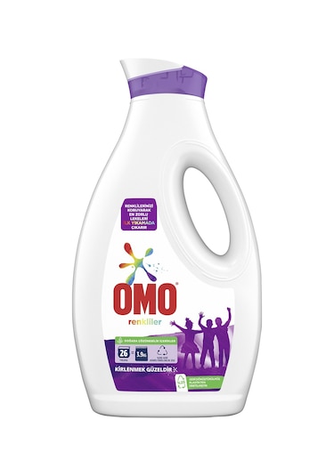 Omo Renkliler için 26 Yıkama Sıvı Deterjan 3 x 1690 ML