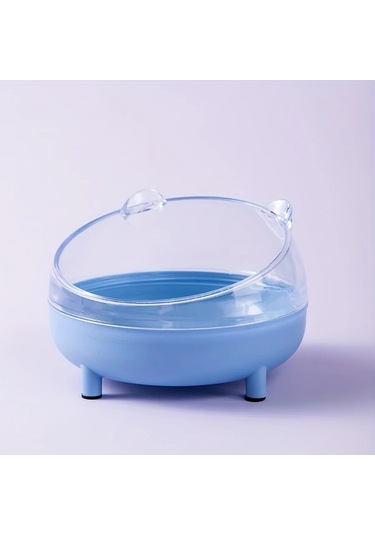 Willowhaven Çift Fonksiyonlu Altın Hamster İçin Mavi Kenarlı Kolay Temizlenen Pp Banyo Ve Tuvalet