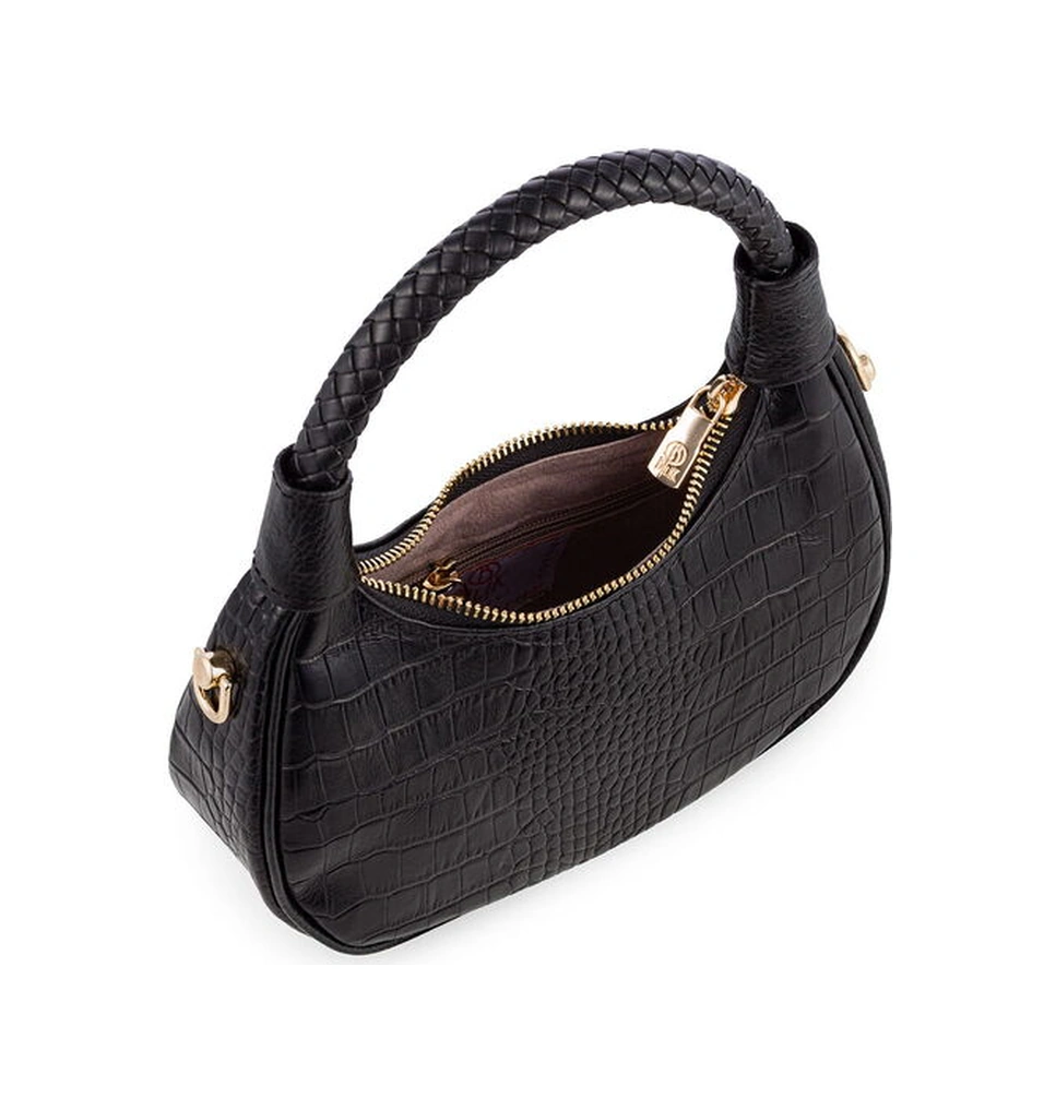 Bilik Deri Mini Siyah Kadın El Çantası Blm 7560-kr Siyah