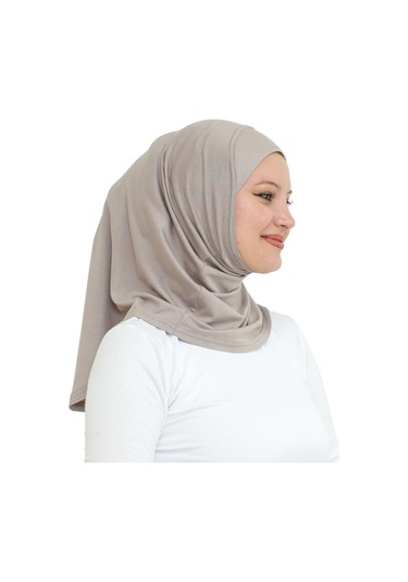 Spor Başörtüsü Kadın Hazır Giyim Türban Viskon Eşarp Şal - Açık Vizon Açık Vizon
