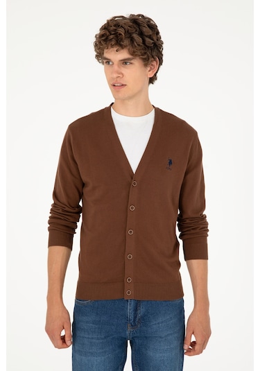U.s. Polo Assn. Erkek Kahverengi Hırka Triko 50293531-vr029 Kahverengi