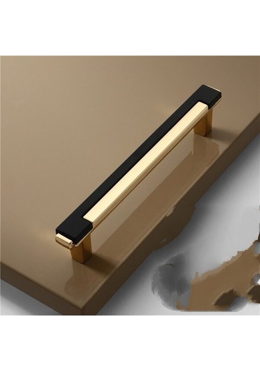 Mobilya Kulpu Mutfak Merkezi Tilki 128 Mm Altın Ve Siyah Mobilya Kulpu Mutfak Dolabı Mutfak Kapı Kulpu Kulpu Pirinç Kulpu