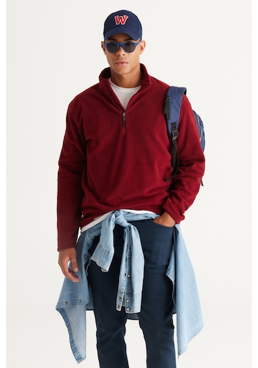 AC&Co / Altınyıldız Classics Erkek Bordo Anti-Pilling Tüylenme Yapmayan Standart Fit Bato Yaka Soğuk Geçirmez Polar Sweatshirt 4A5221100016BRDM AC&Co / Altınyıldız Classics Erkek Bordo Anti-Pilling Tüylenme Yapmayan Standart Fit Bato Yaka Soğuk Geçirmez Polar Sweatshirt 4A5221100016BRDM