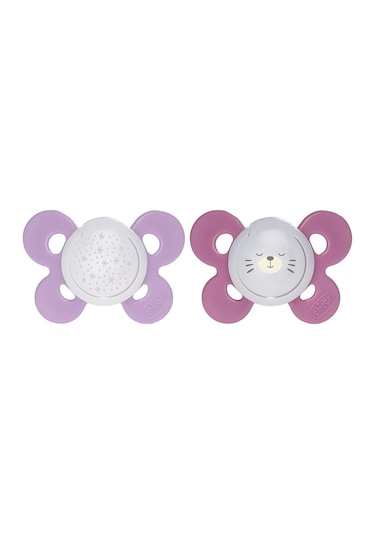 Chicco 2'li Physio Comfort Kız Bebek Emzik 16-36 Ay CHI-7493541 Gold - Pembe