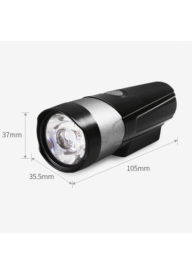 Su Geçirmez El Feneri Usb Şarjı Mtb Bisiklet Farları Gece Sürüş Işıkları Siyah Siyah