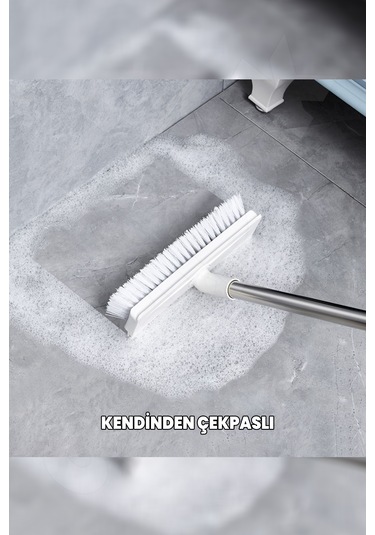 Banyo Balkon Temizlik Seti - Katlanır Temizlik Kovası Yer Fırçası