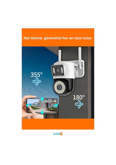 8mp Ultra Hd Çift Lensli Dış Mekan Wi Fi Kamera